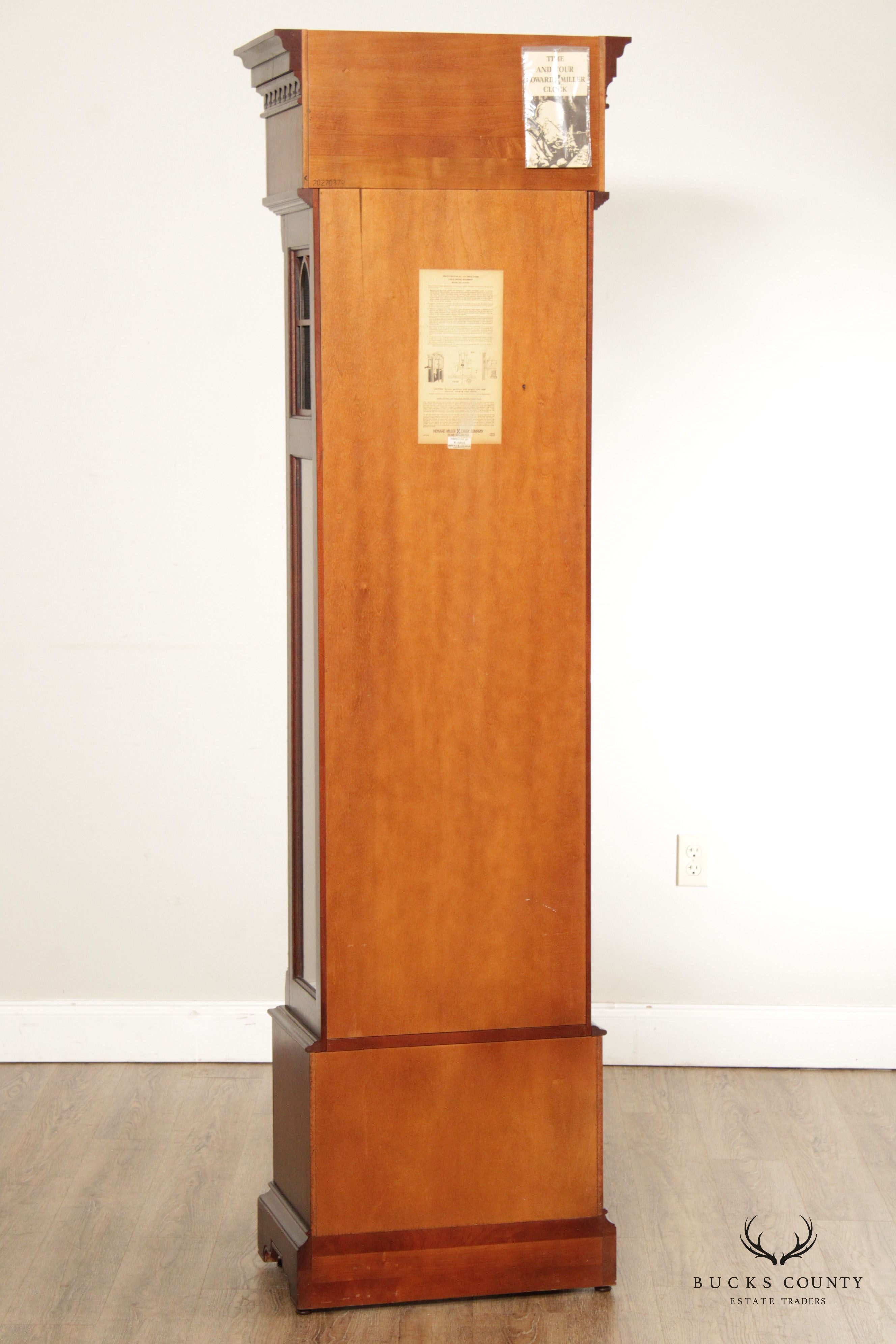 Howard Miller Federal Style Mahogany Inlaid Grandfather Clock