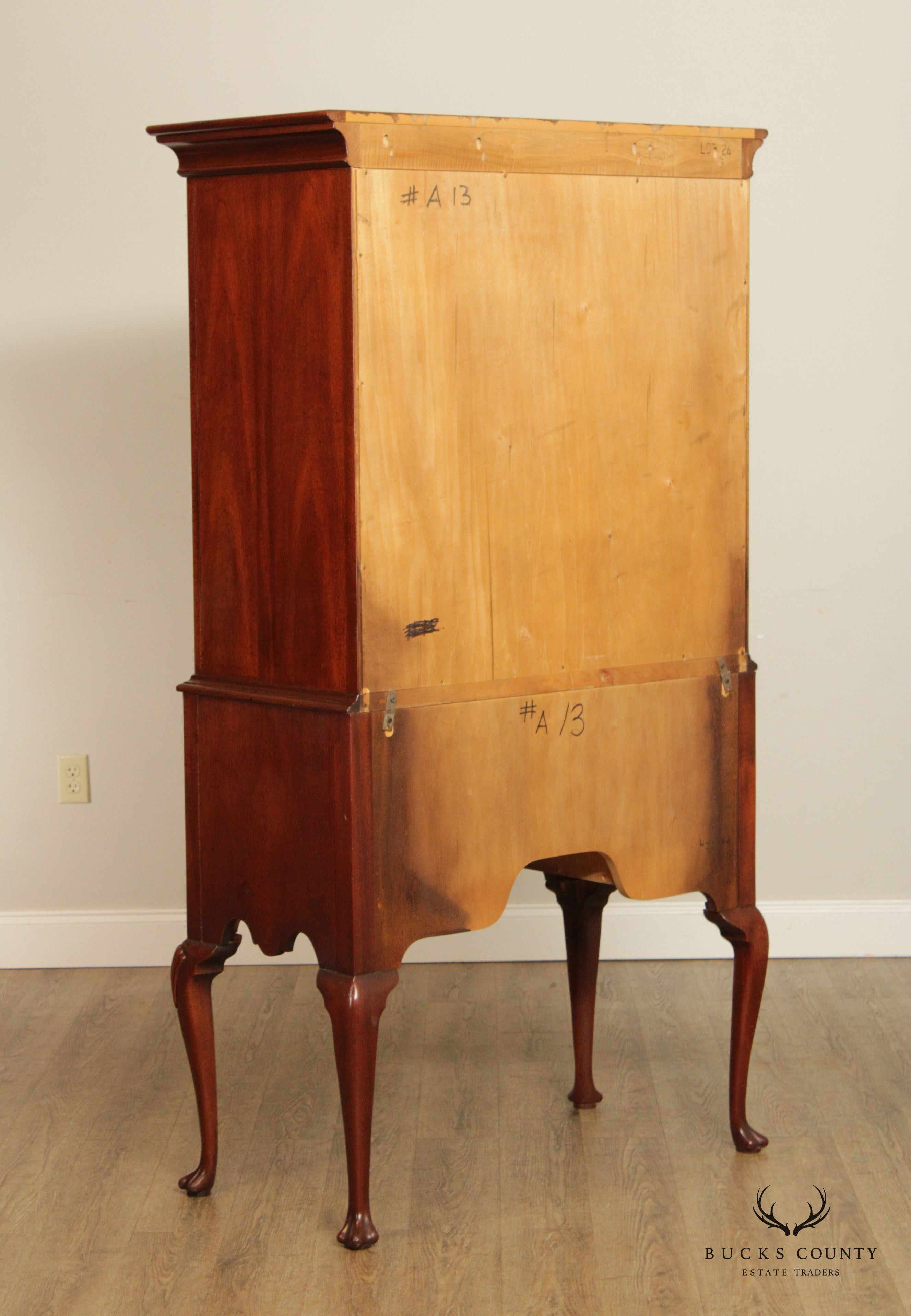 Hickory Chair Queen Anne Style Mahogany Highboy