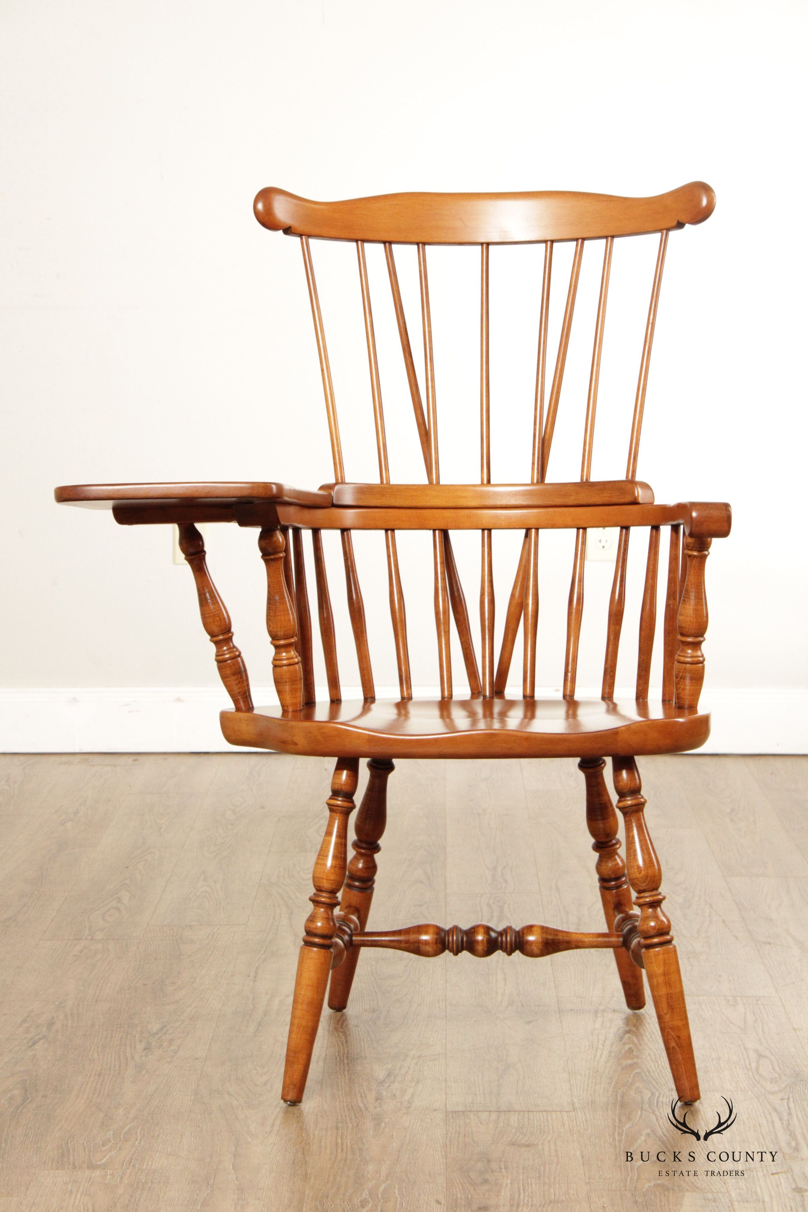 Sprague Carleton Solid Maple Windsor Writing Chair