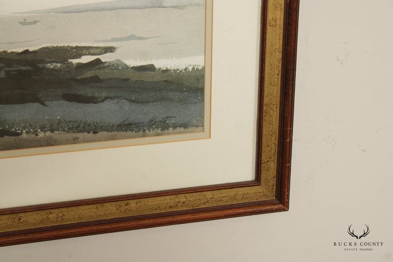 Andrew Wyeth 'Schooner Aground' Framed Original Print