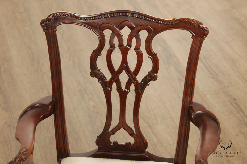 Chippendale Style Carved Mahogany Children's or Doll Side Chair By Hickory