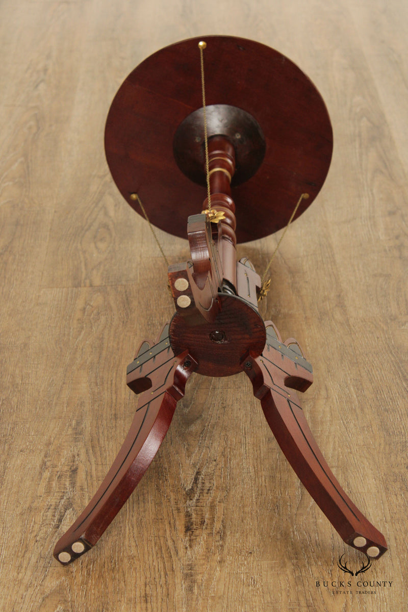 Eastlake Victorian Carved Mahogany Pedestal Plant Stand Bucks County