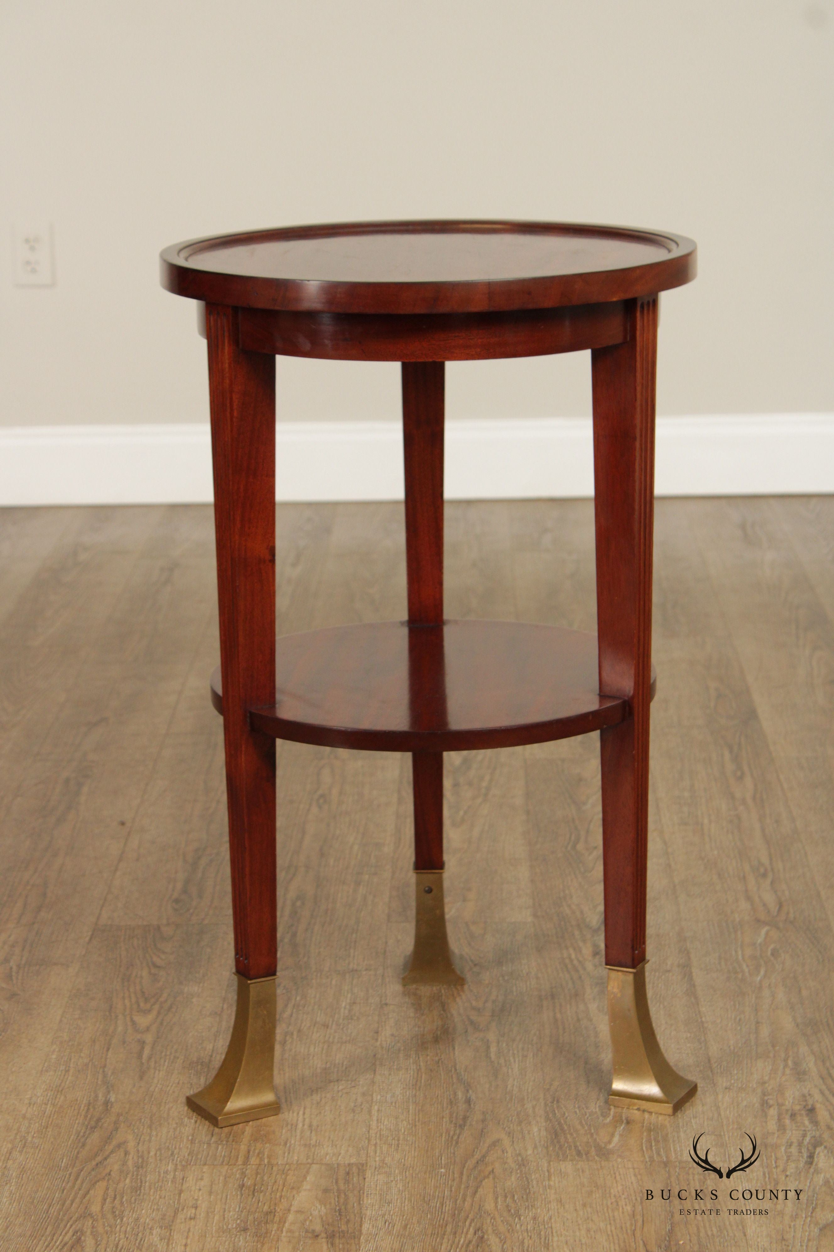 Art Deco Two-Tier Mahogany Side Table