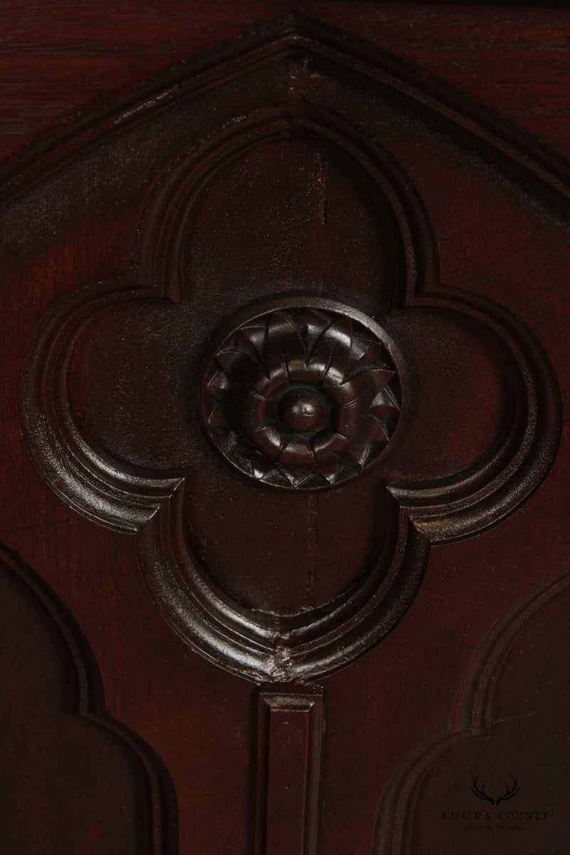 Gothic Revival Carved Walnut Podium