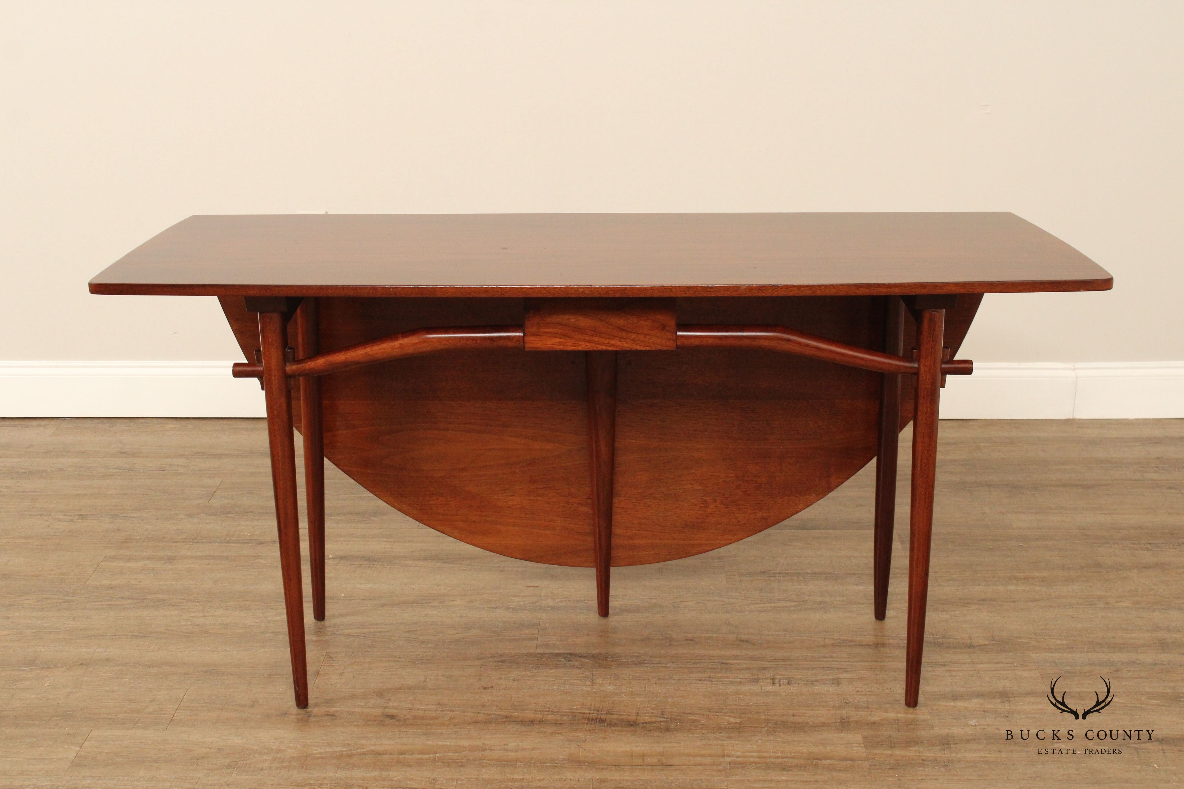 Nakashima for Widdicomb Mid Century Modern Drop-Leaf Walnut Dining Table