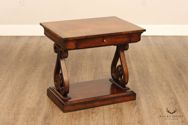 Councill Empire Style Burl Wood One-Drawer End Table