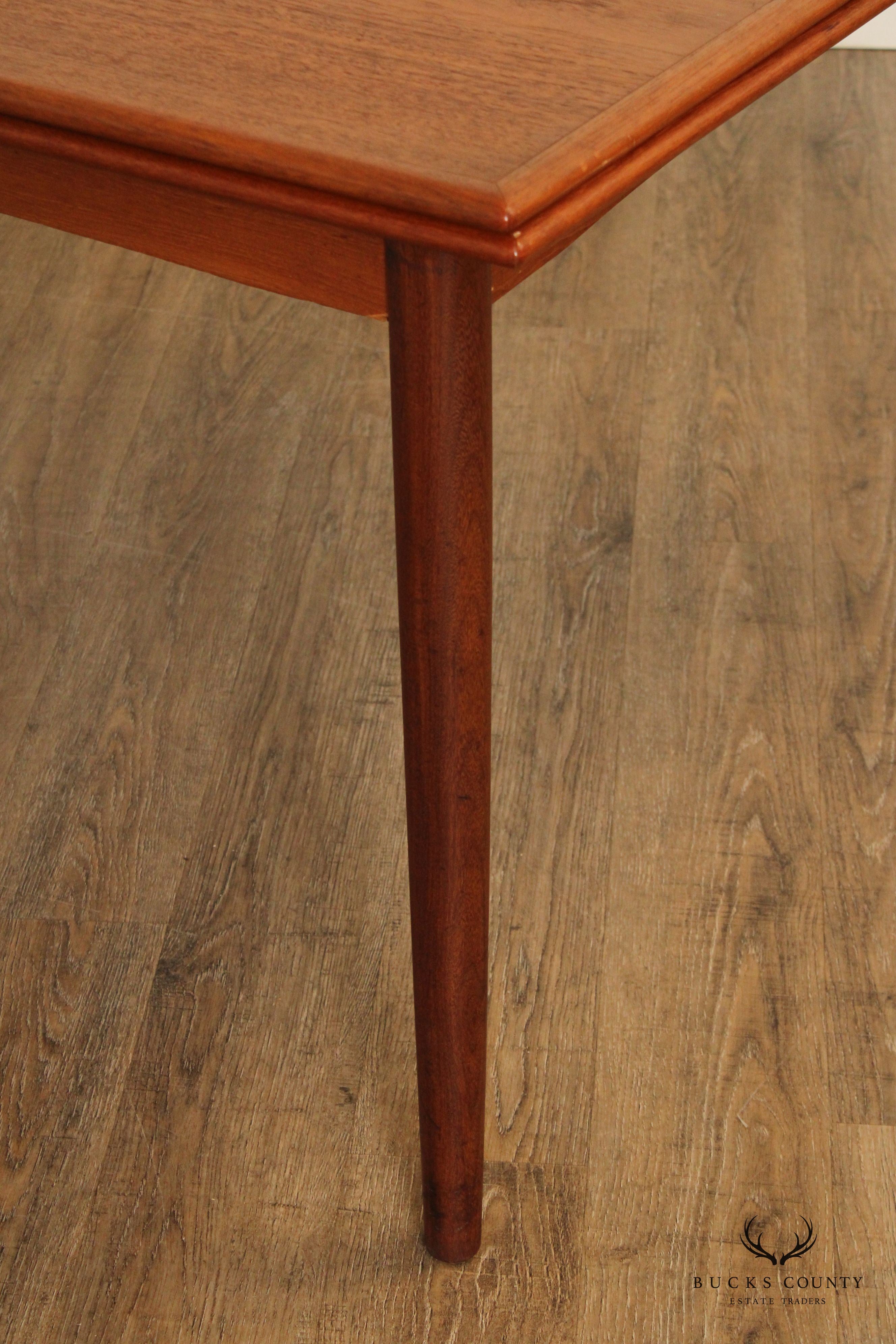 Danish Modern Teak Expandable Refectory Dining Table