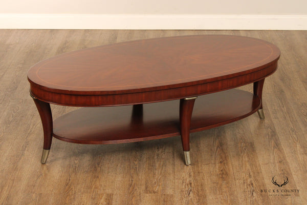 Thomasville 'Bogart' Art Deco Style Oval Top Coffee Table