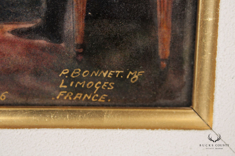 Pierre Bonnet 'Signing of Declaration of Independence' Limoges France Enamel Wall Plaque