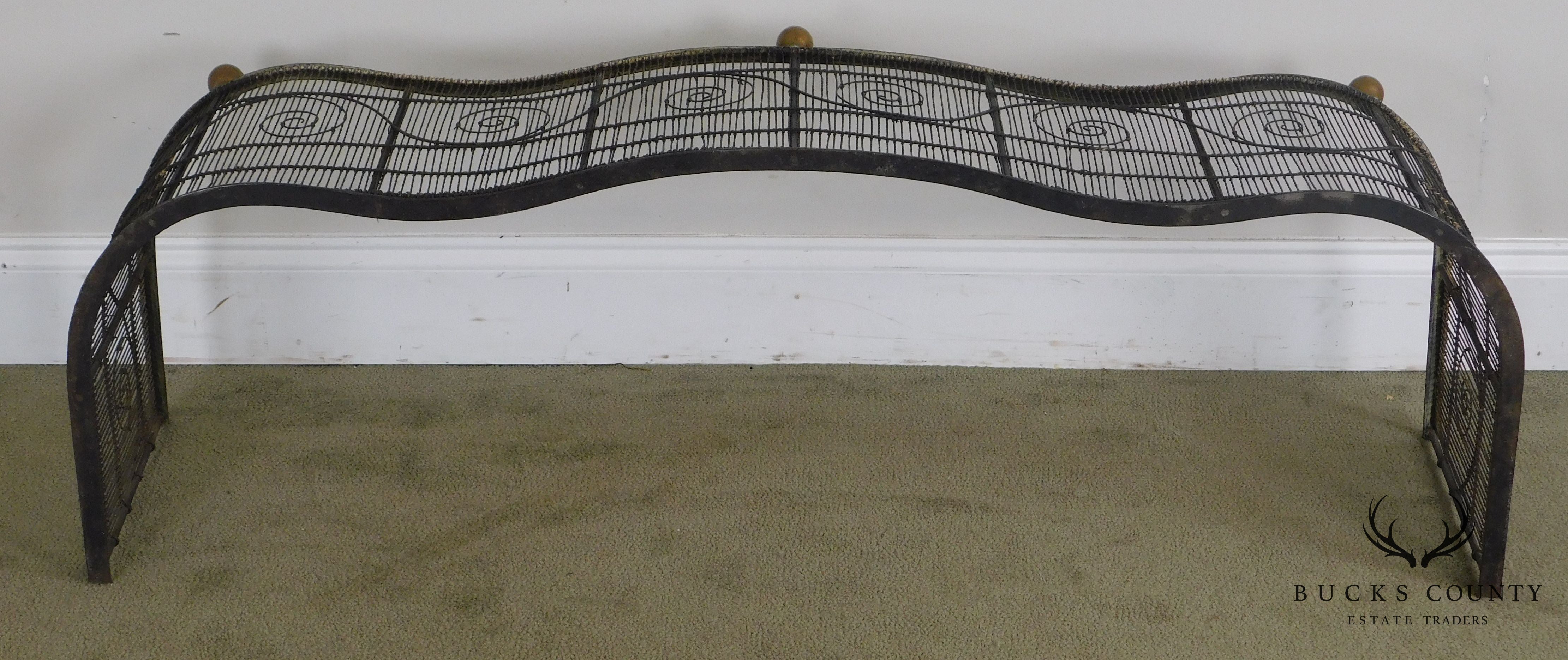 Antique 19th Century Regency Fireplace Fender