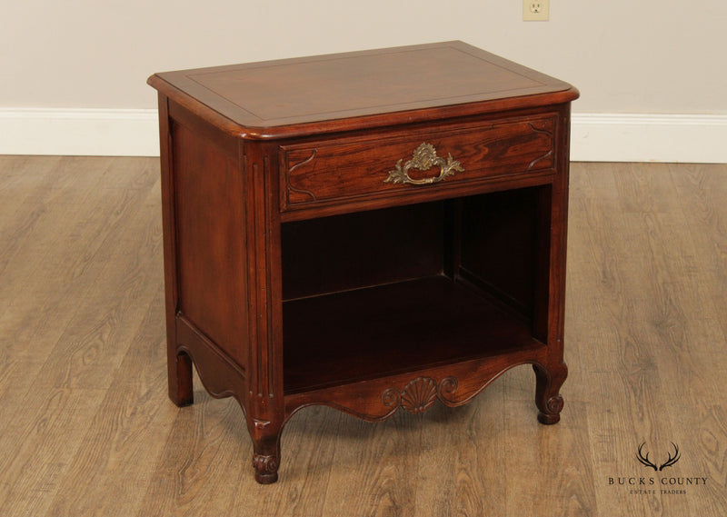Baker Furniture French Provincial Style Pair of Nightstands