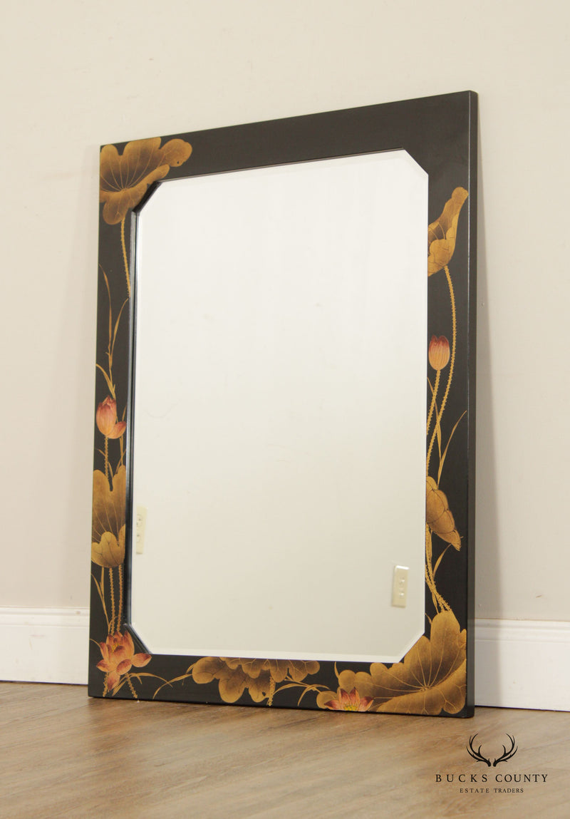 Fortune Chinoiserie Lacquered Beveled Wall Mirror