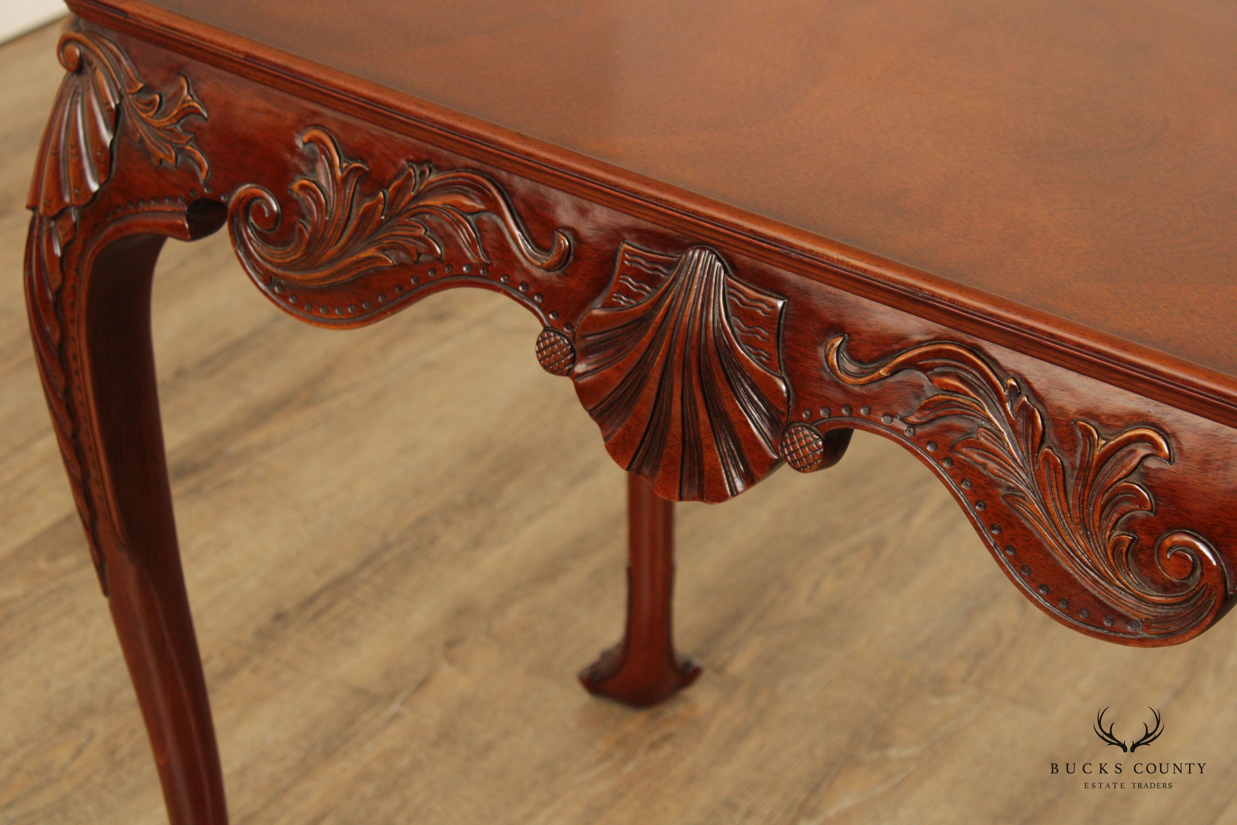 Kindel Irish Georgian Society Carved Mahogany Tea Table