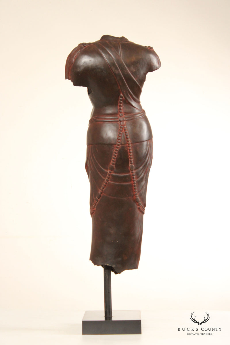Chinese Bodhisattva Figural Torso Bronze Statue