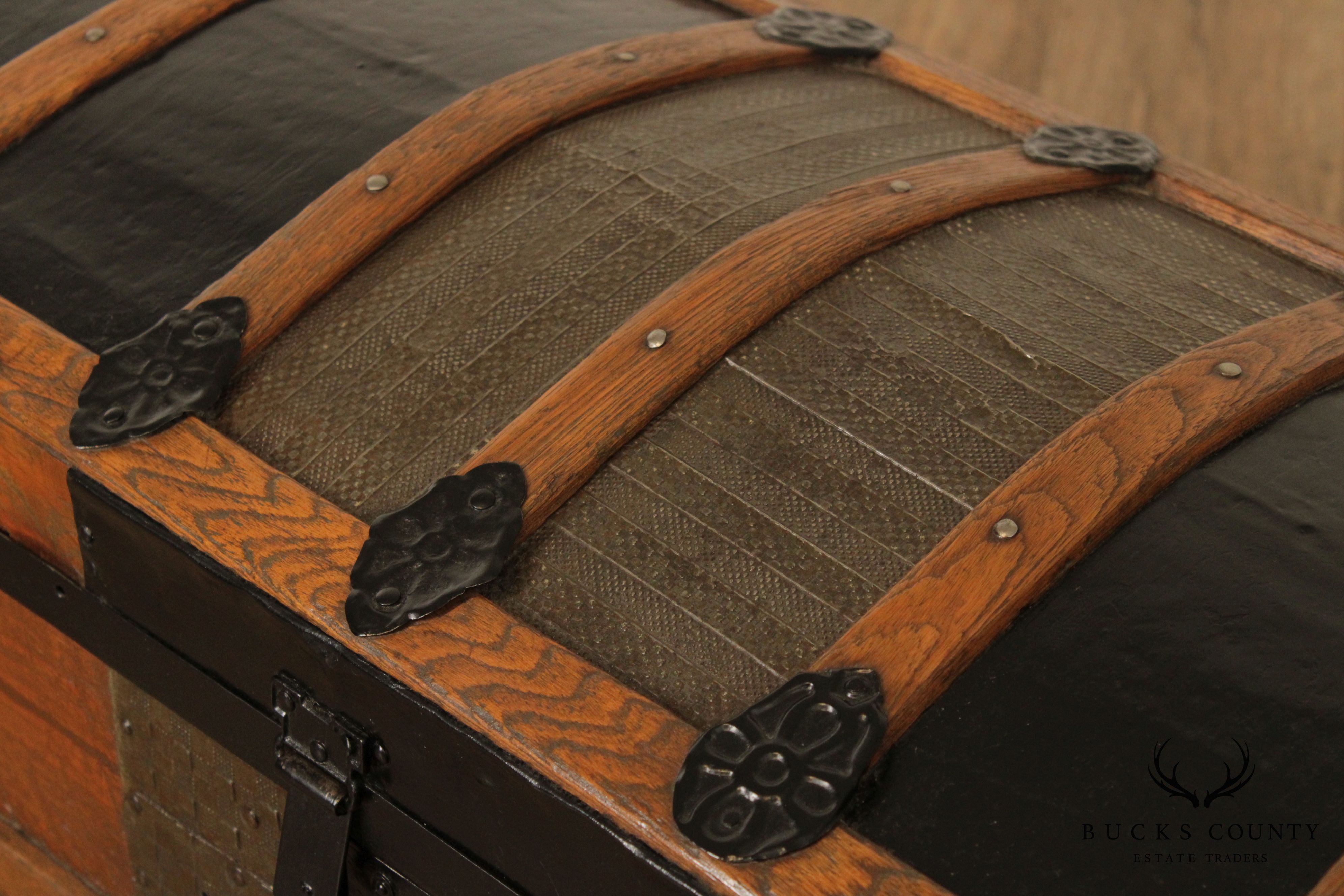 Antique Restored  Steamer Travel Trunk