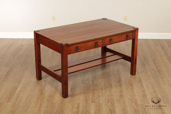 Stickley Brothers Quaint Furniture Mission Oak Library Table Desk
