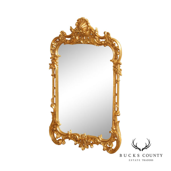 Carvers Guild Chippendale Style Giltwood Beveled Mirror