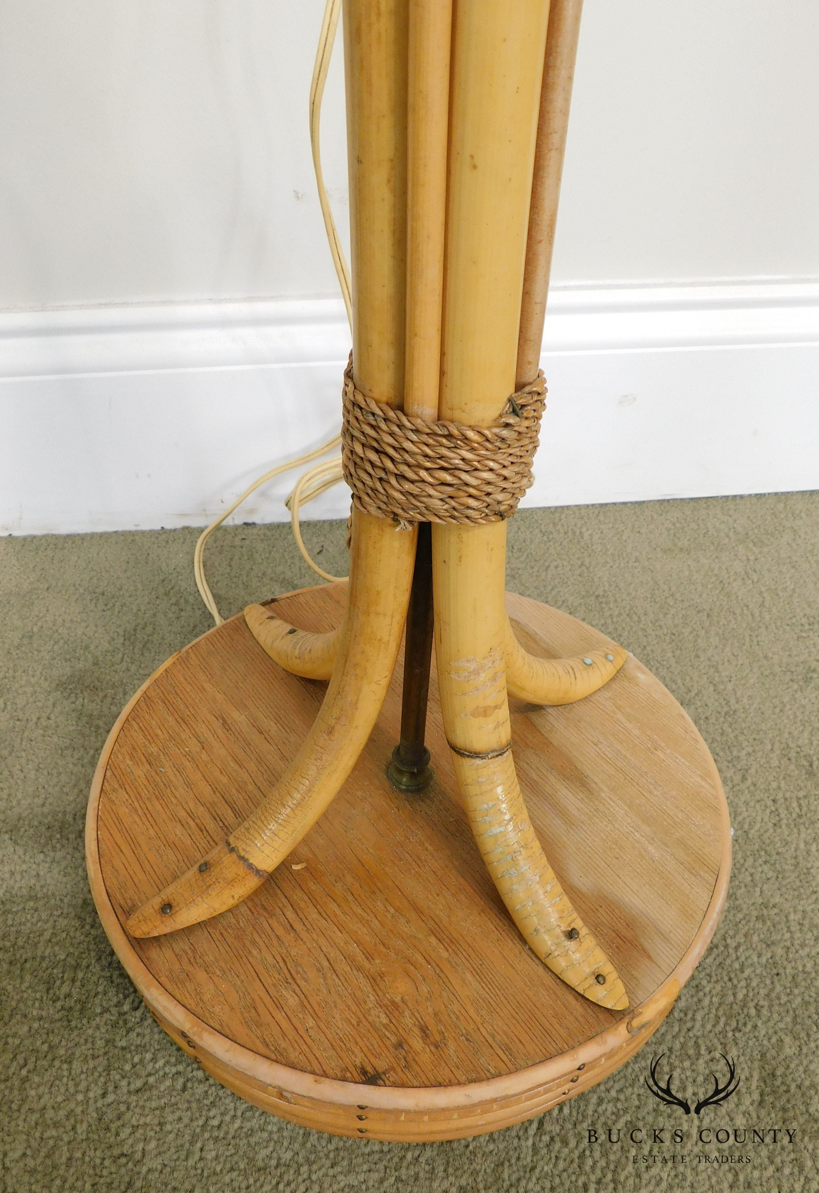 Vintage 1950's Bamboo Table Lamp