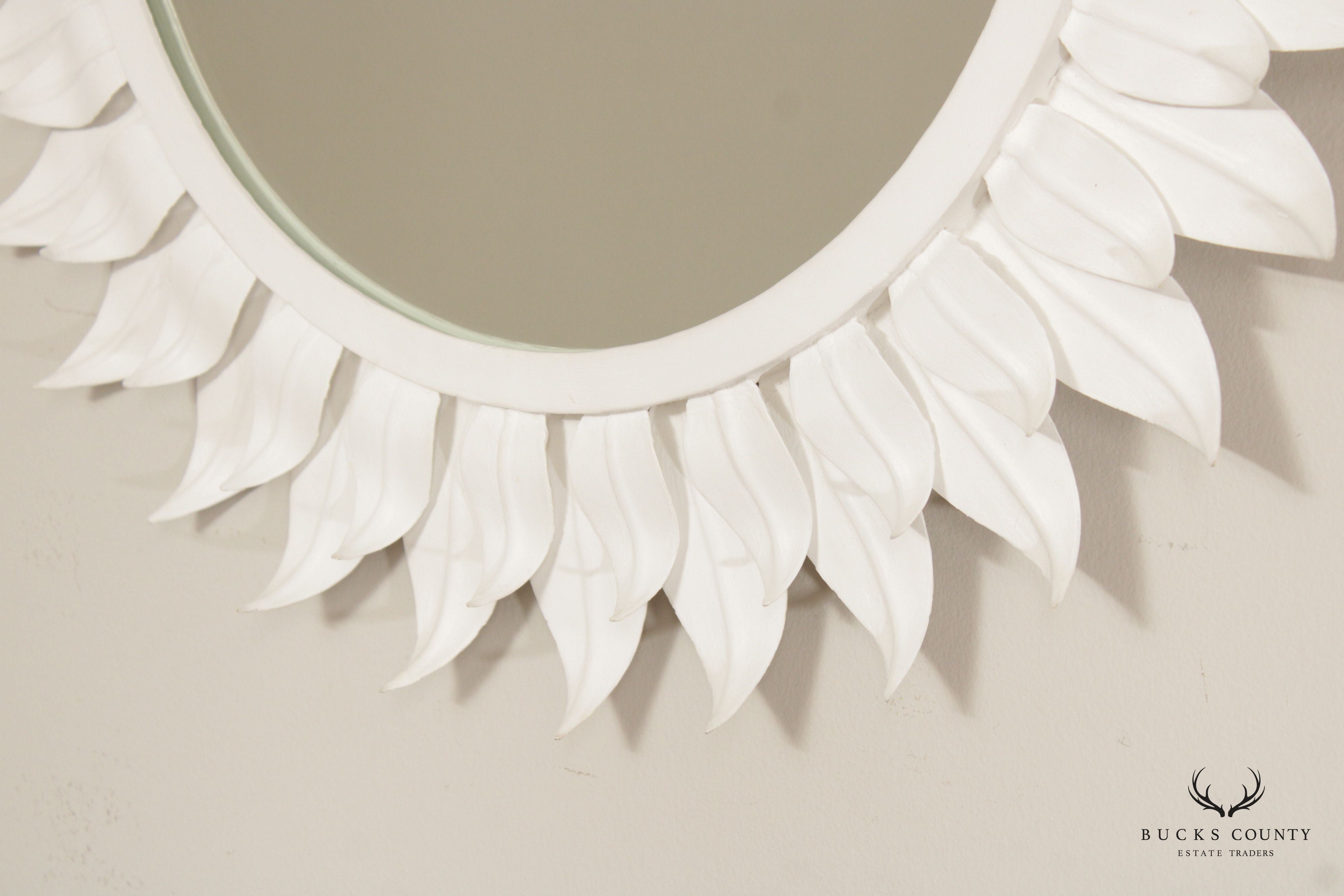 Currey & Company Enameled Steel Sunburst Wall Mirror