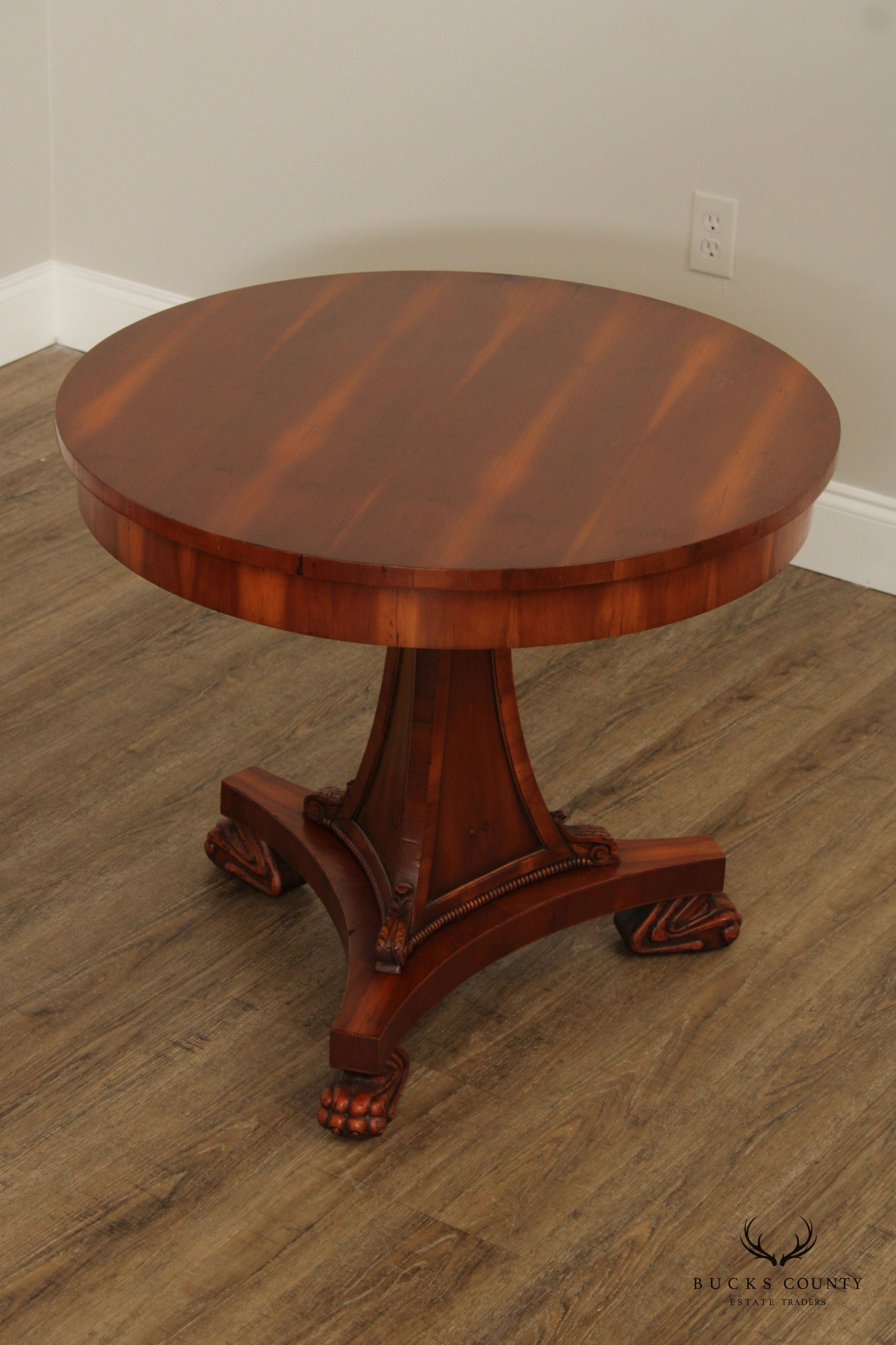 Alfonso Marina Empire Style Round  Accent or Center Table