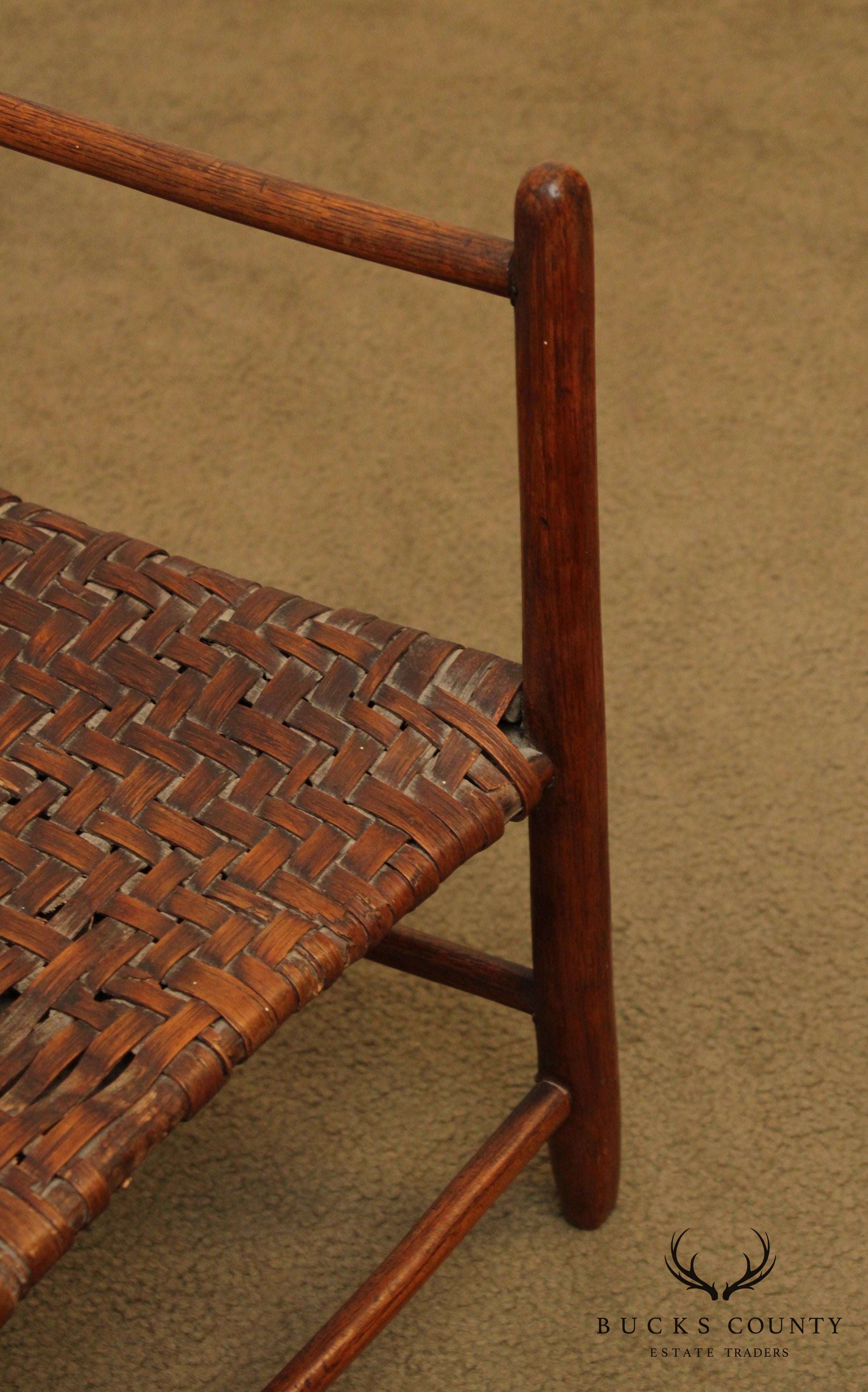 Youth Ladder Back Chair with Basketweave Cane Seat