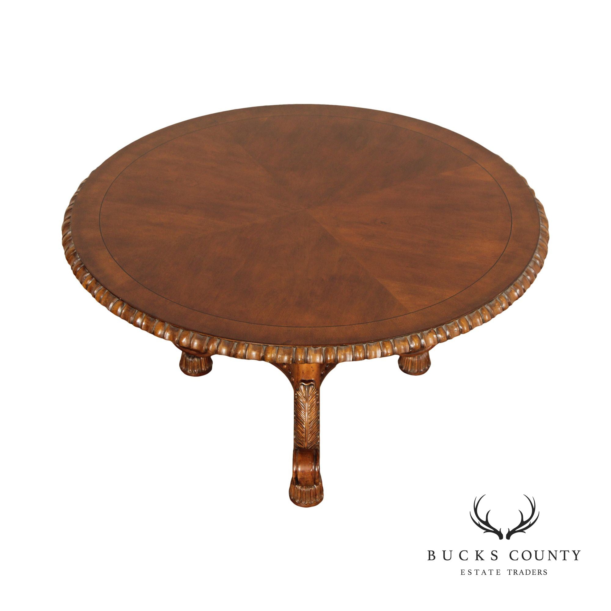 Hekman French Regency Style Round Cocktail Coffee Table