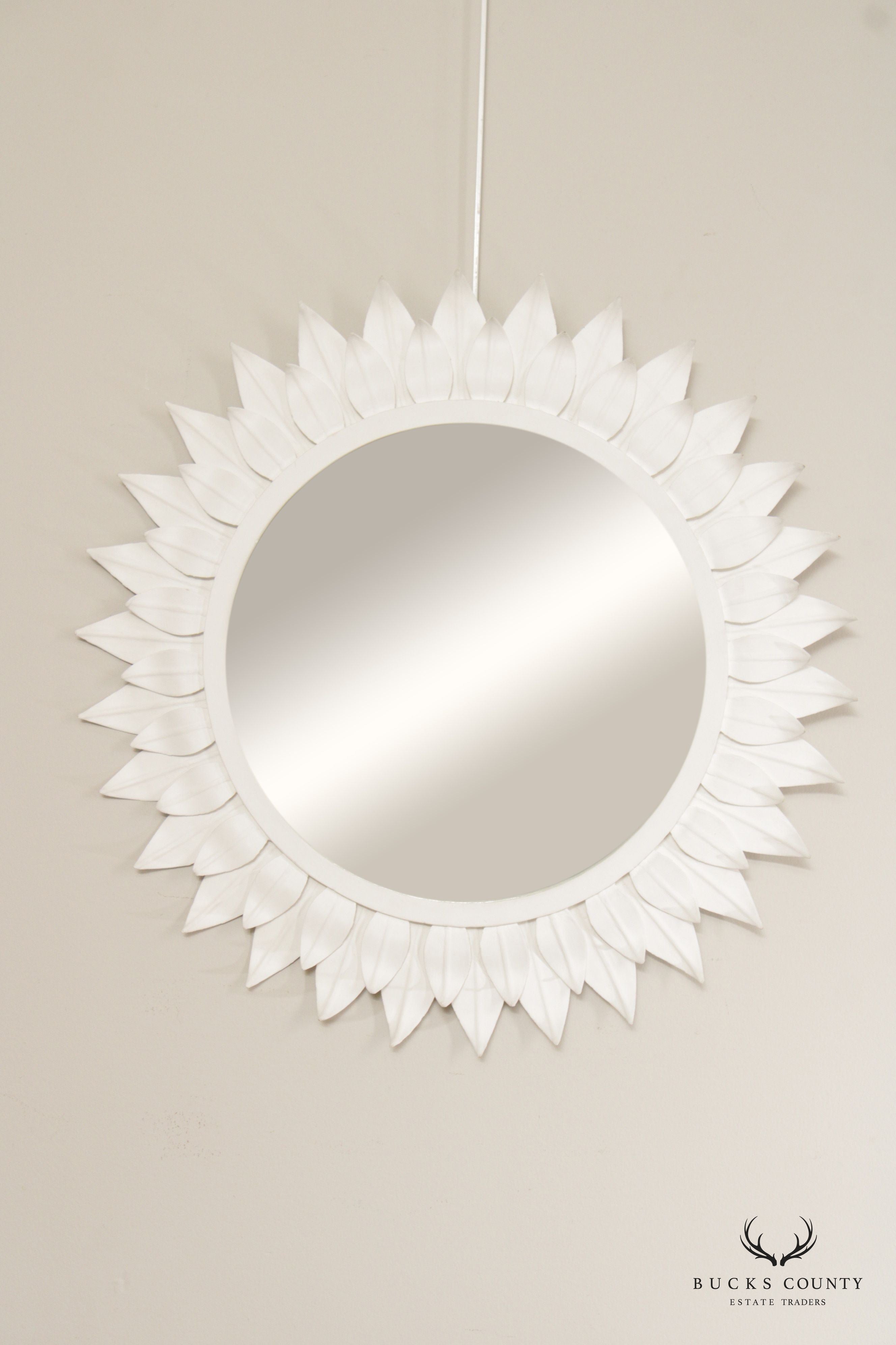 Currey & Company Enameled Steel Sunburst Wall Mirror