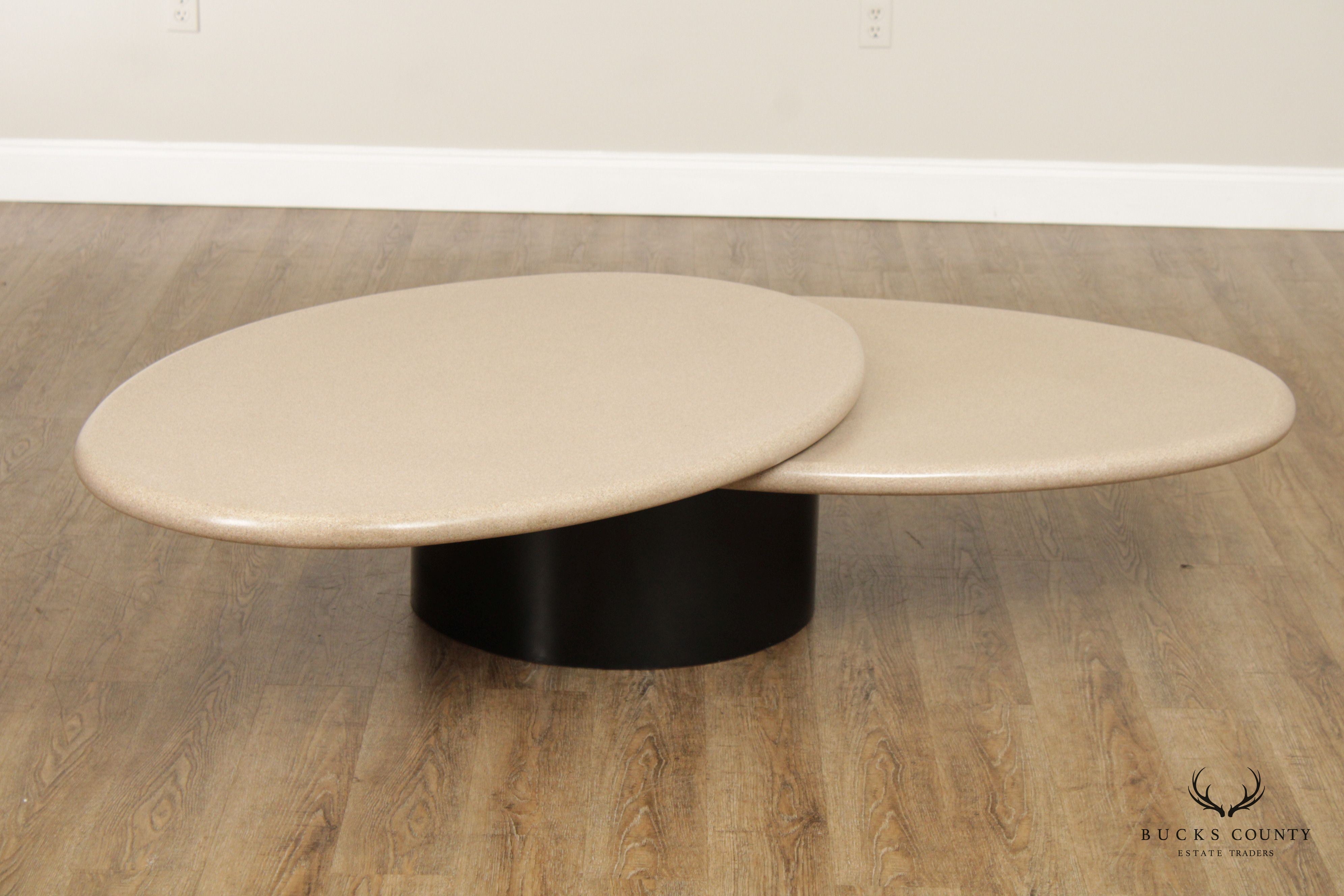 Postmodern Custom Quality Swivel Top Coffee Table