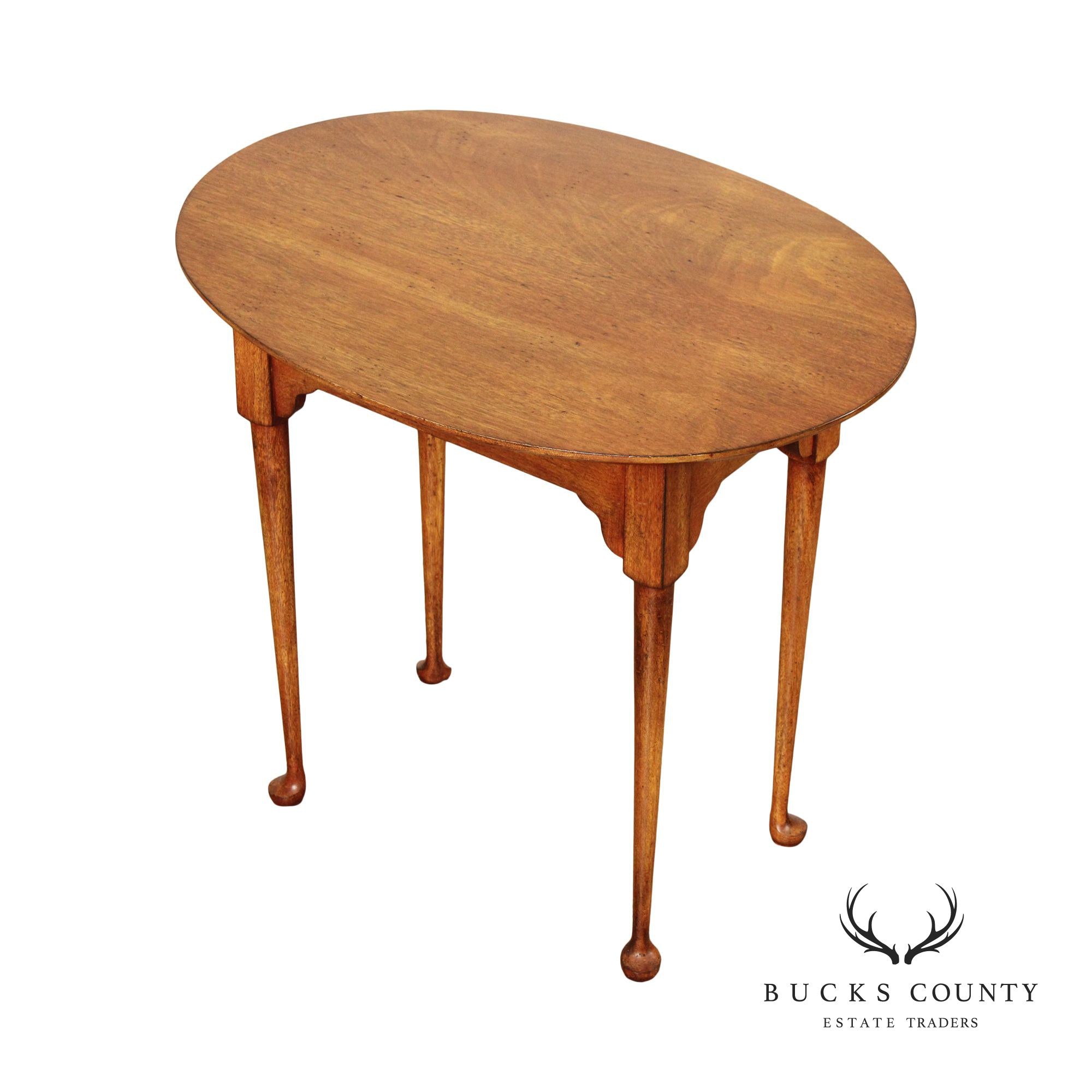 Queen Anne Custom Crafted Oval Tea Table