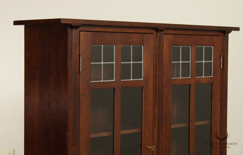 Stickley Mission Collection Oak Bookcase Cabinet