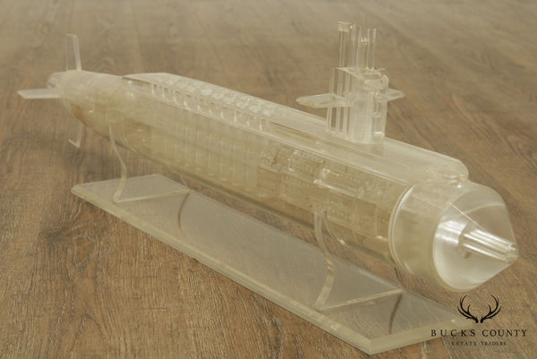 Vintage Submarine Acrylic Model on Stand