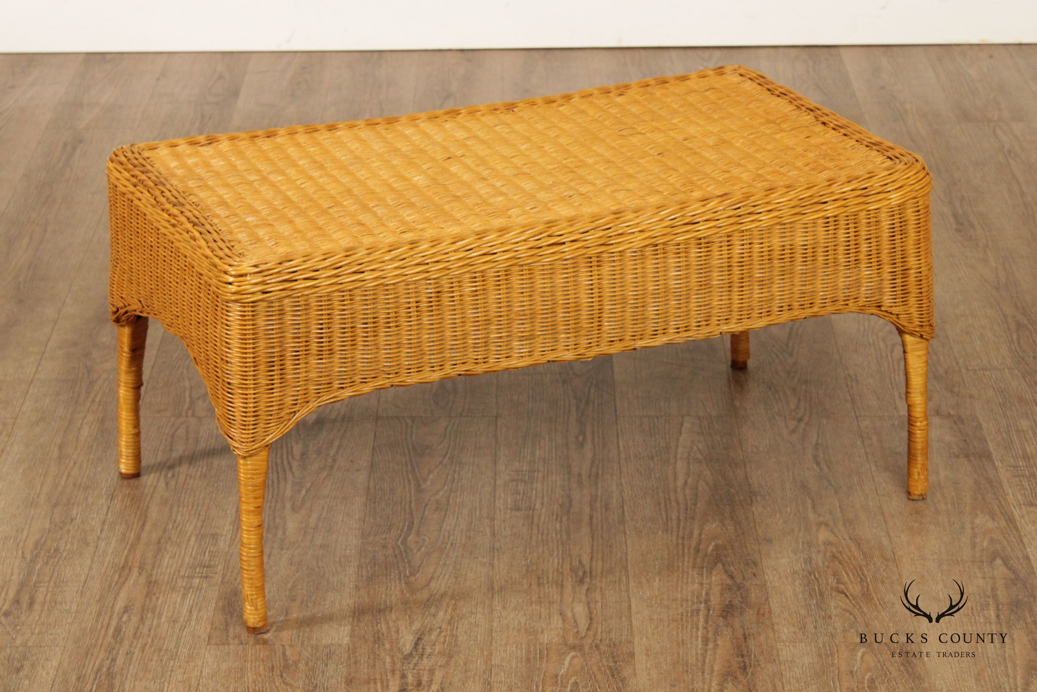 The Company Store Wicker Coffee Table