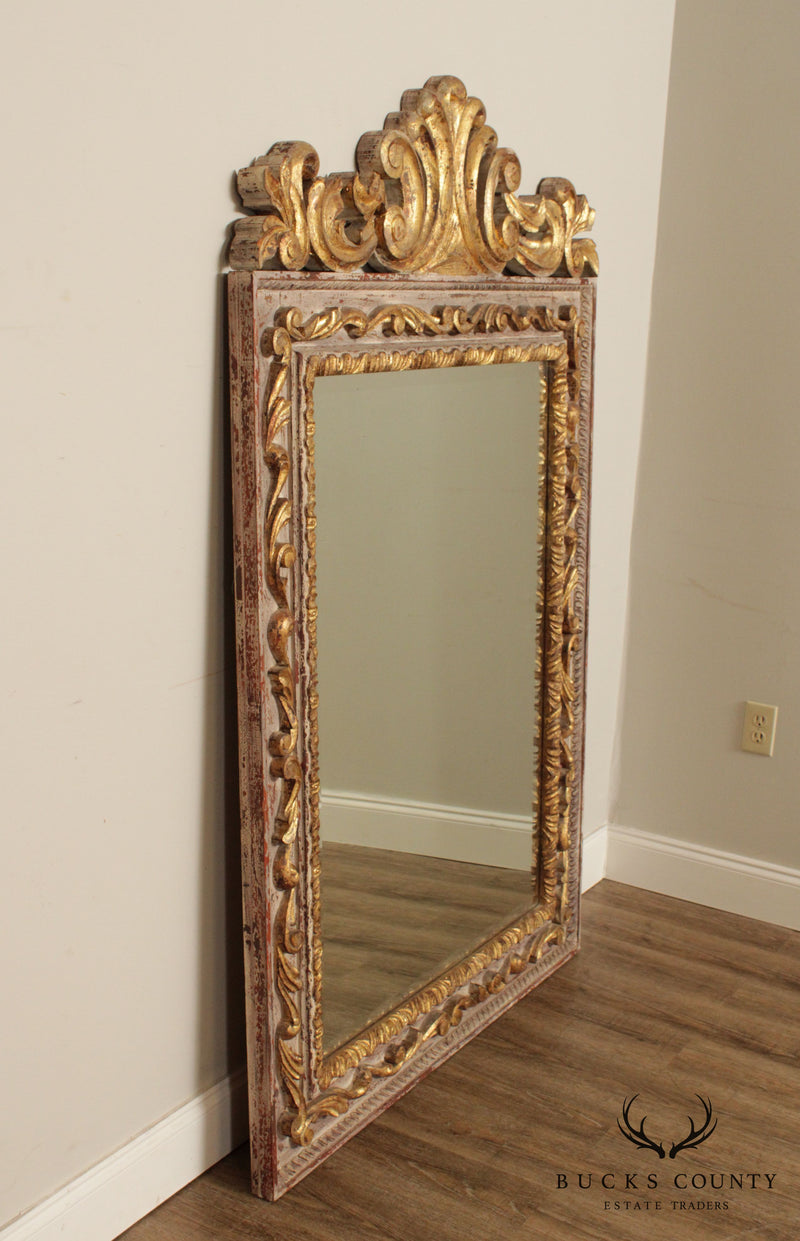 Quality Pair Large Hand Carved Giltwood Rococo Wall Mirrors