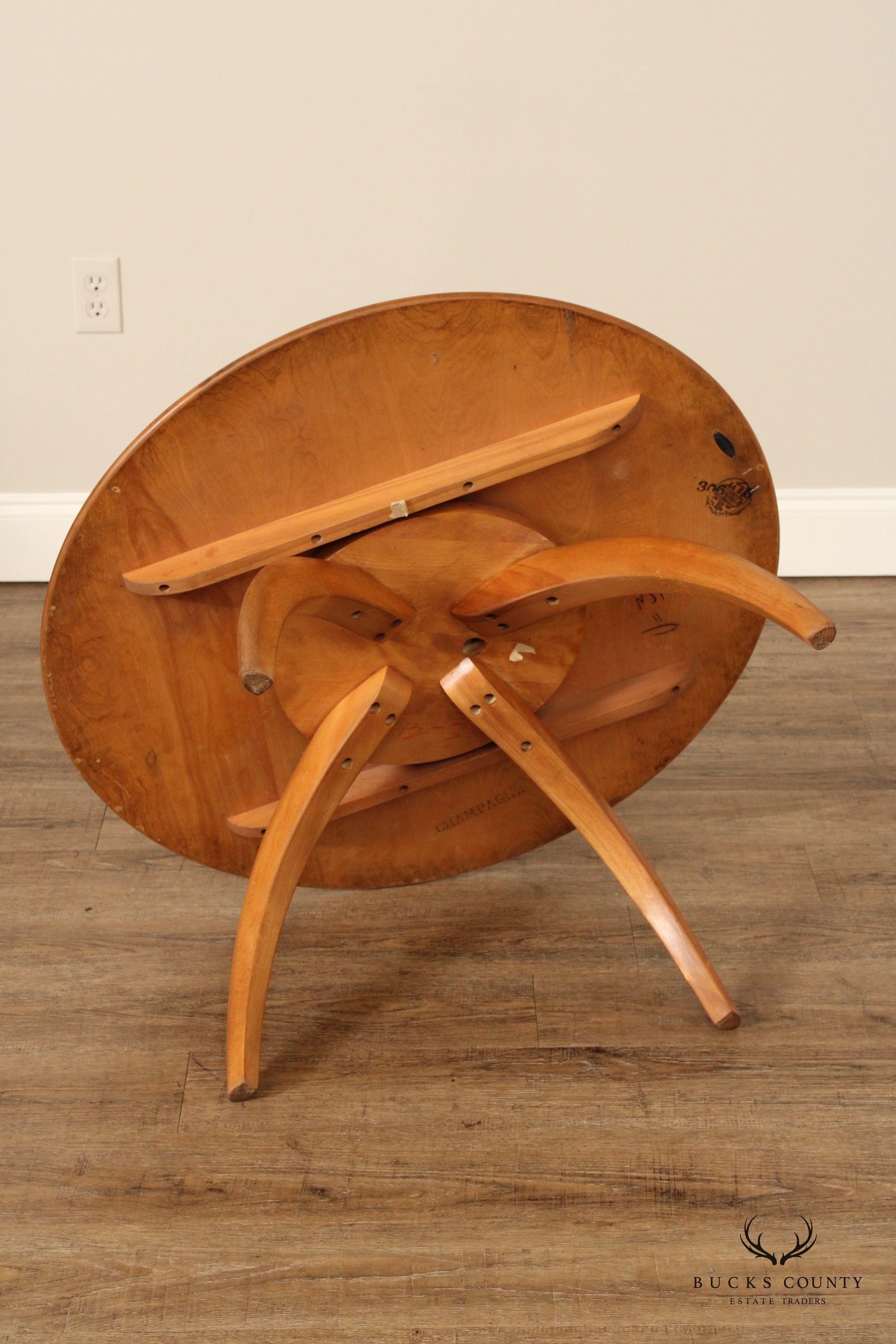 Heywood Wakefield Mid Century Modern Lazy Susan Cocktail Table