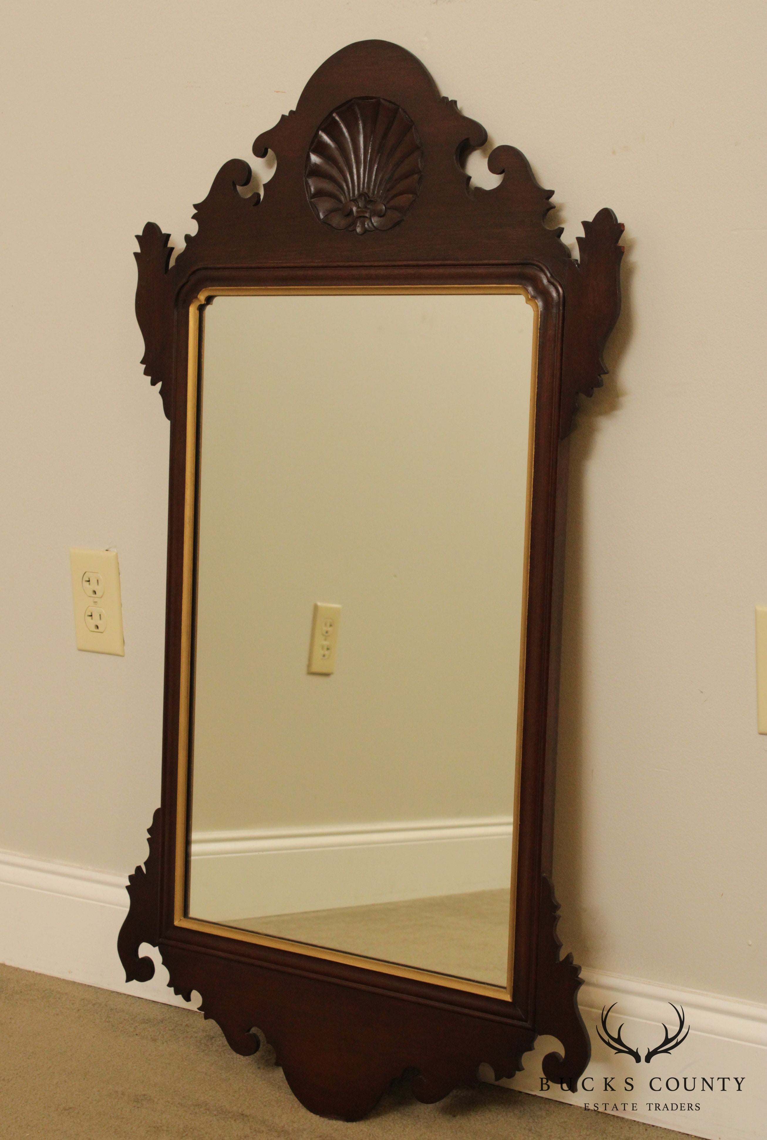 Albert Cooper Hand Crafted Chippendale Style Mahogany Mirror