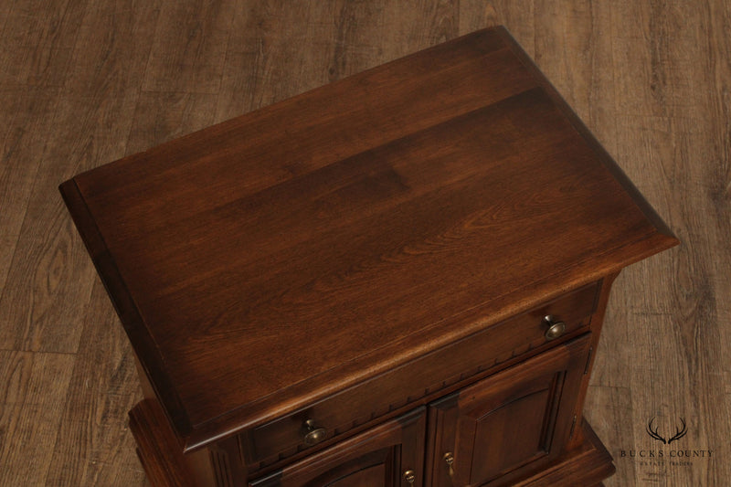Ethan Allen Vintage Classic Manor Solid Maple Pair Cabinet Nightstands
