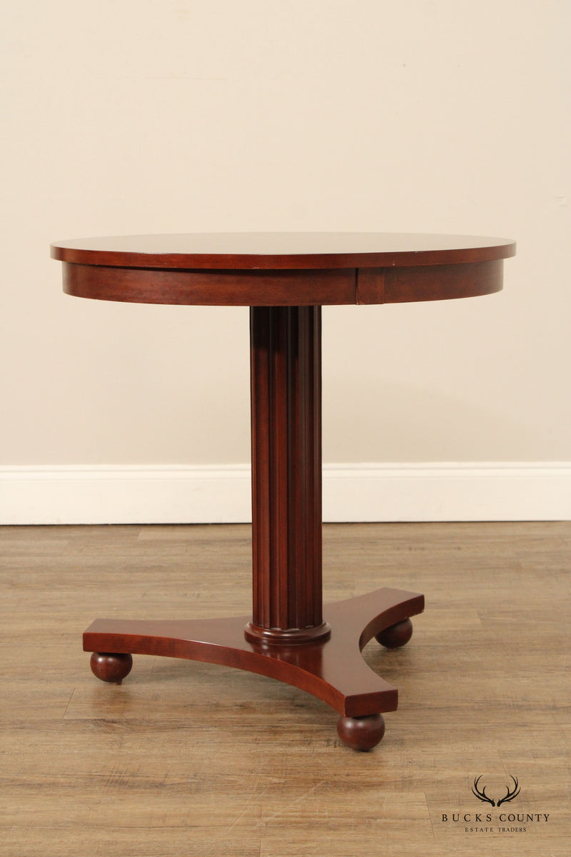 Ethan Allen 'Medallion' Collection Round Cherry Pedestal Side Table