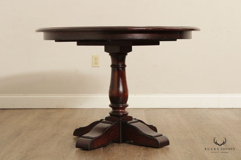 American Empire Style Dark Cherry Pedestal Center Table