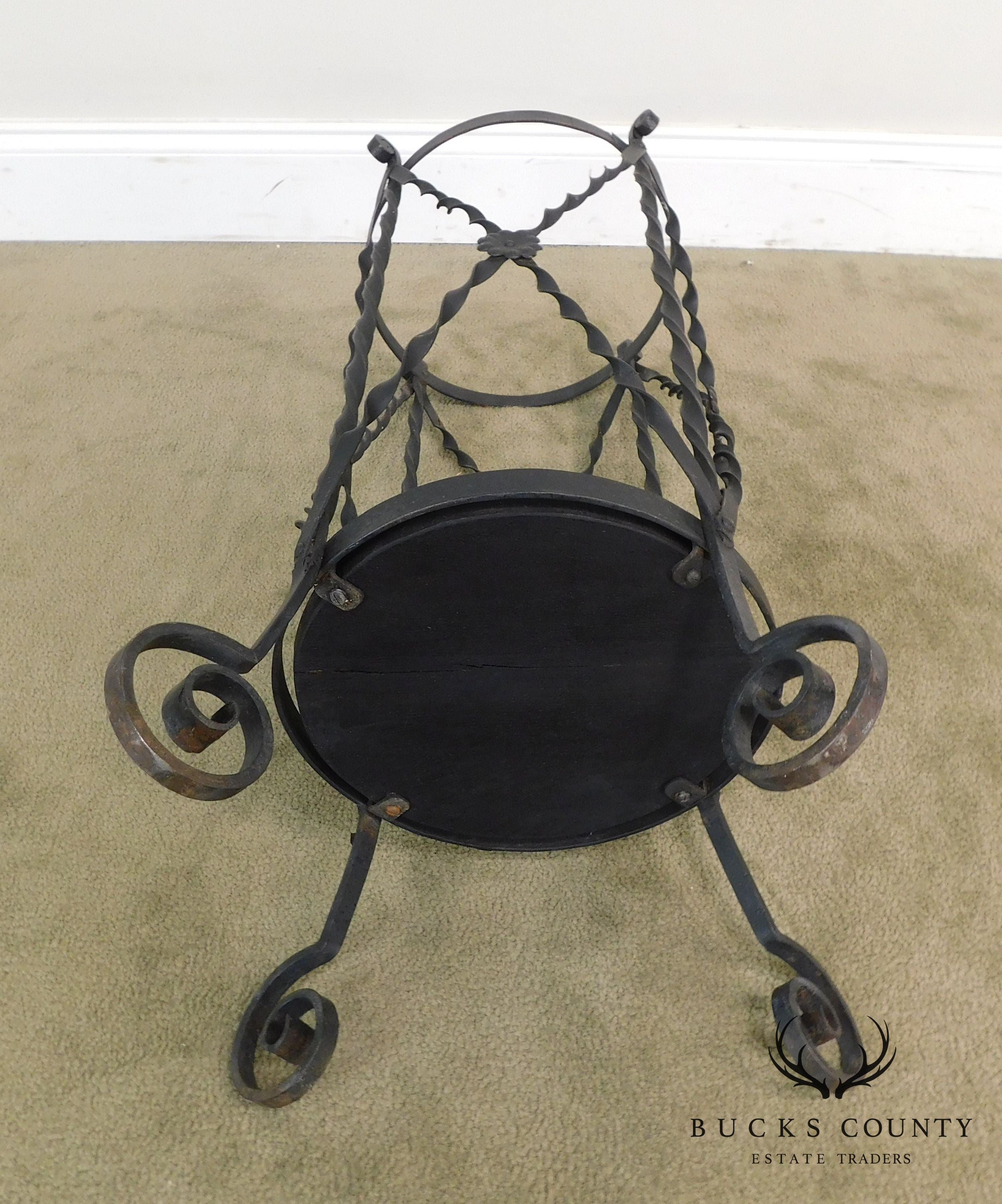 Aesthetic Antique Hand Wrought Iron Umbrella Stand