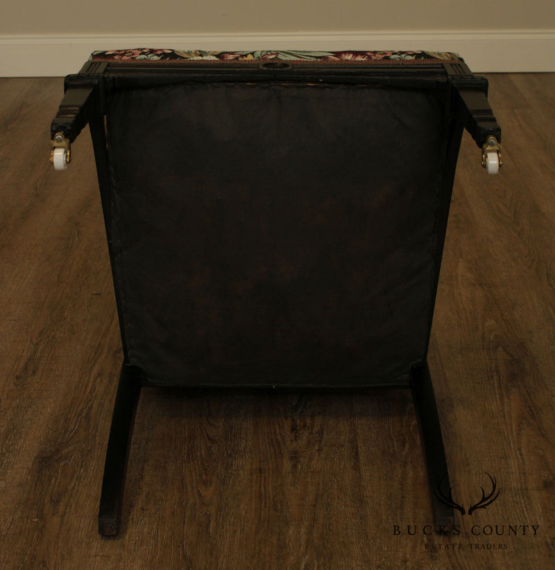 Antique Ebonized Aesthetic Carved Side Chair