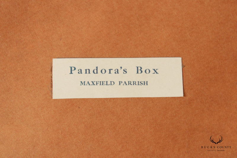 Maxfield Parrish Art Deco Framed 'Pandora's Box' Print