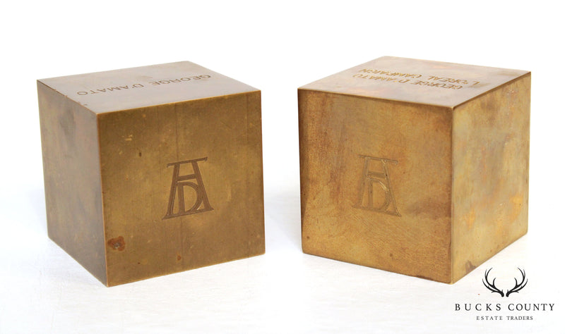 Art Director's Club of New York Exhibition Brass Bookends