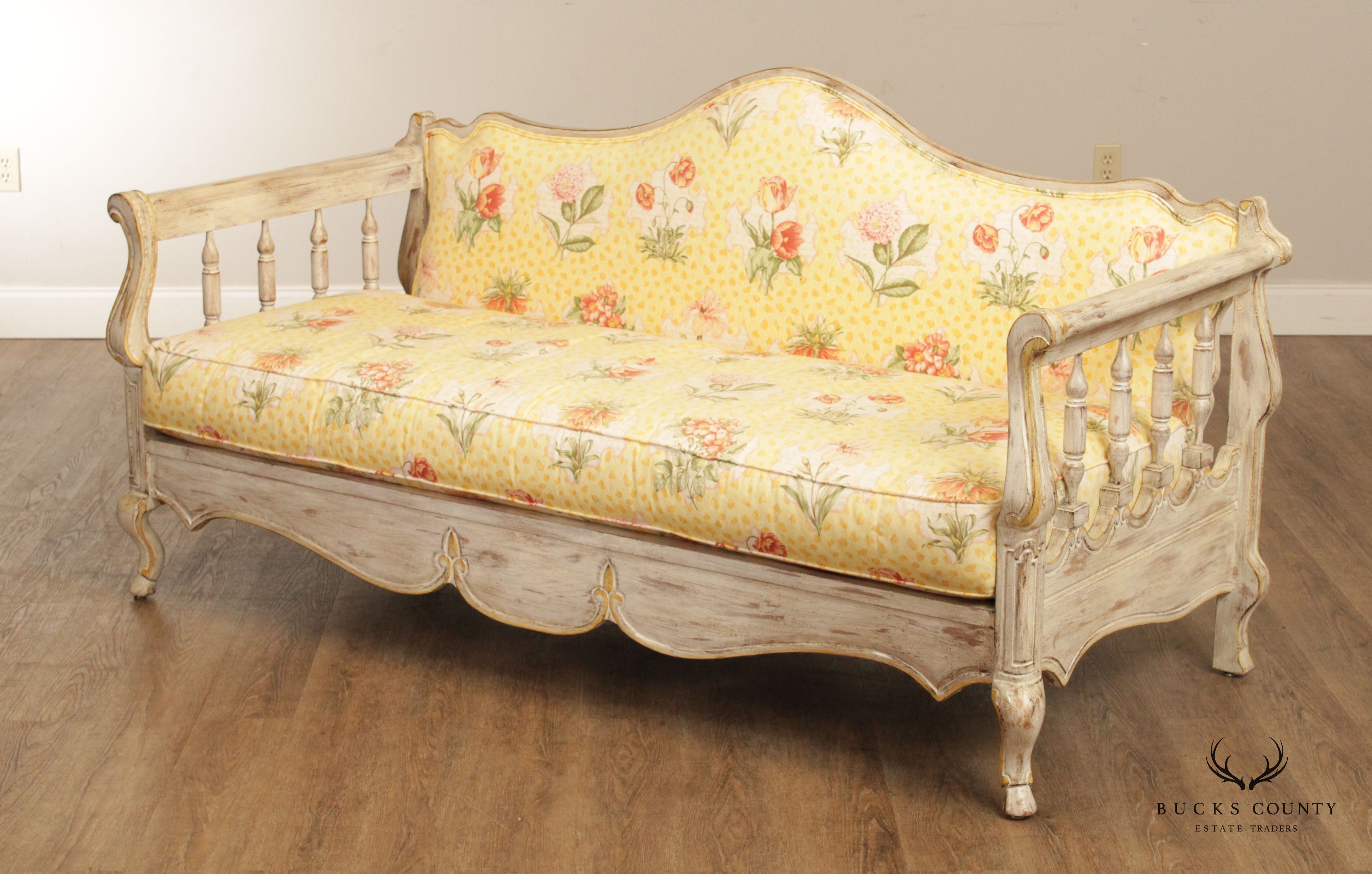 Berkeley Hall Collection French Country Style Distress Painted Sofa