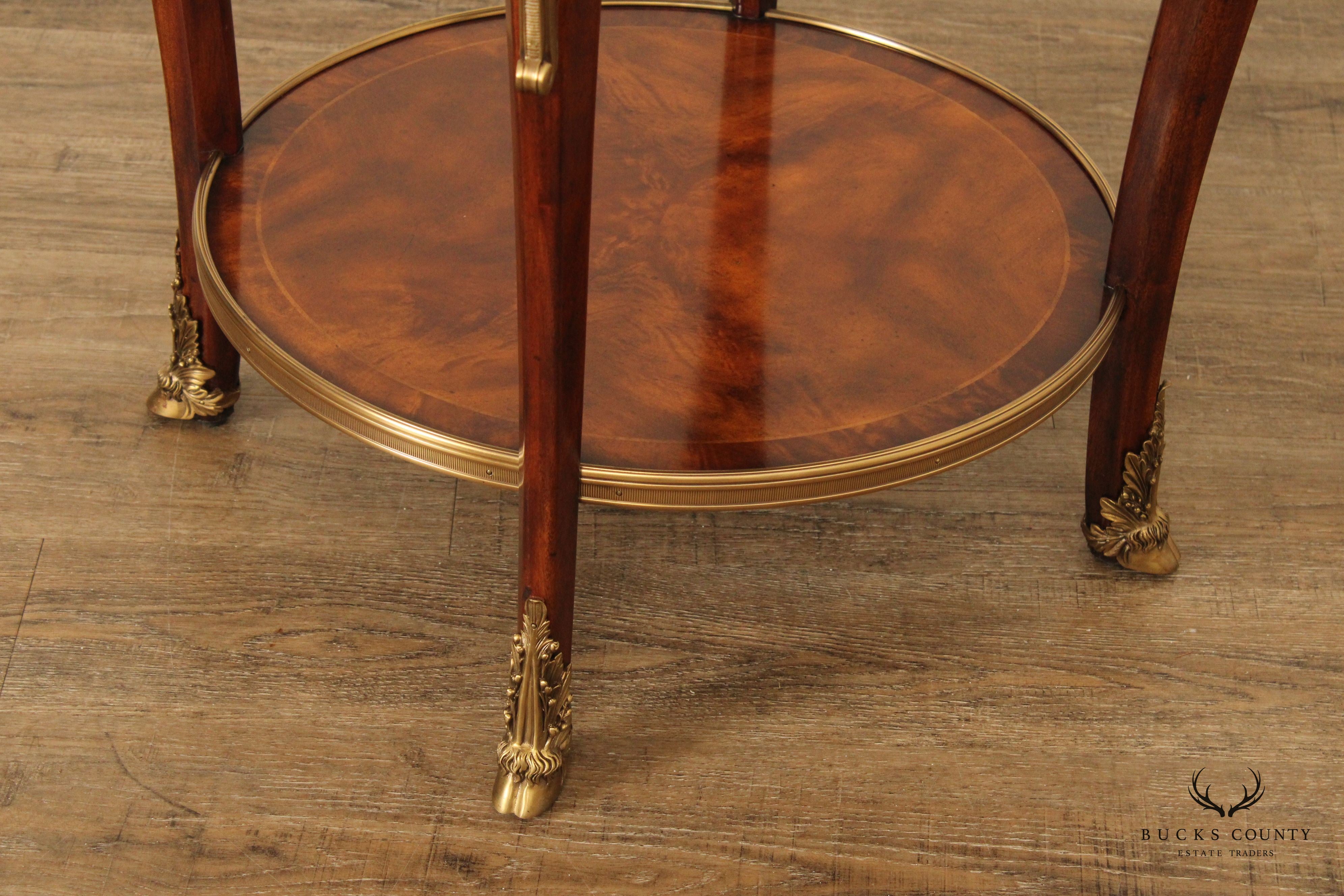 Theodore Alexander French Louis XV Style Mahogany 'Bernadette' Side Table