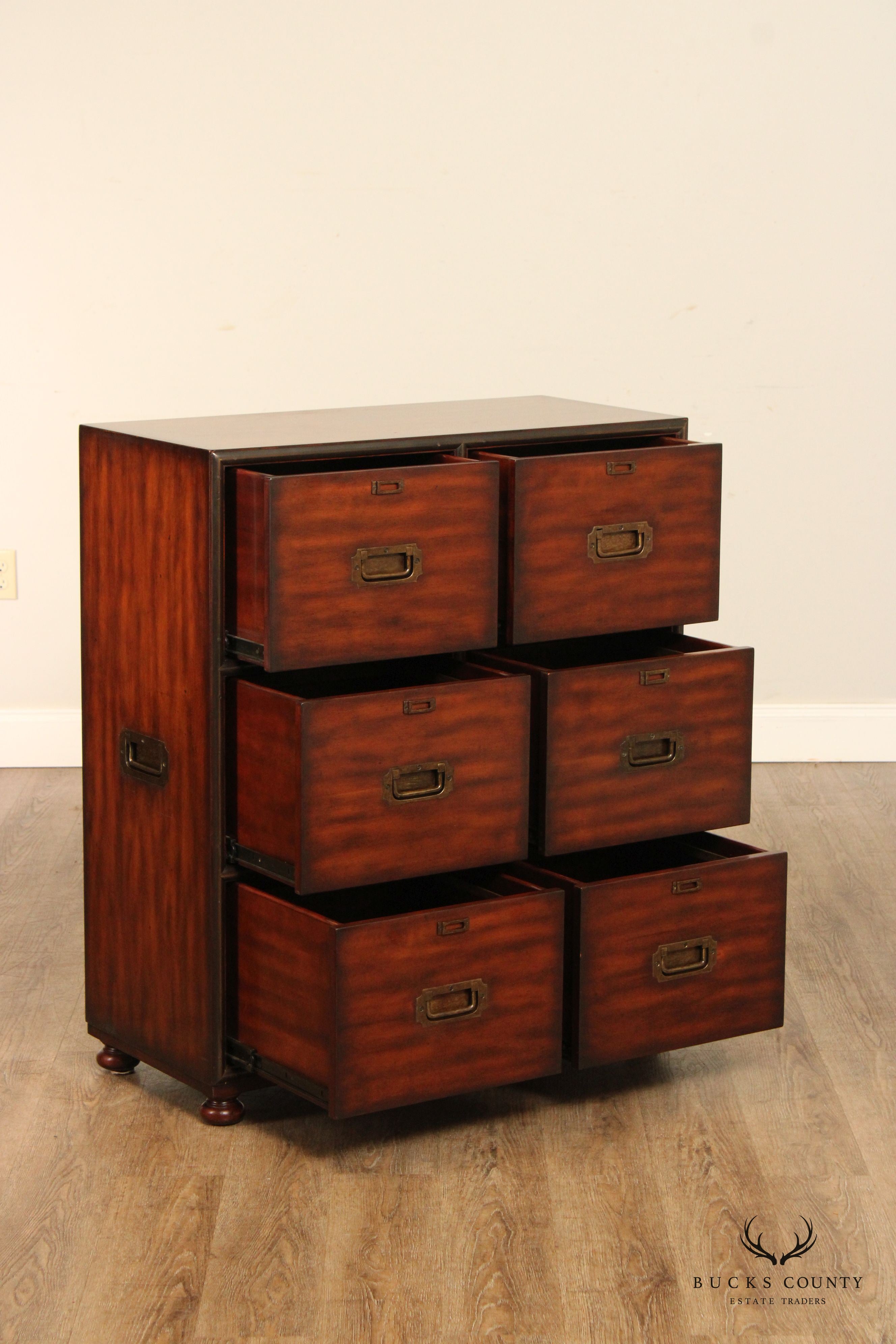 Theodore Alexander Campaign Style 'Subaltern's Chest' File Cabinet