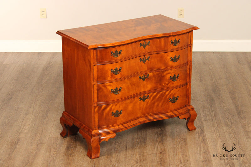The Federalist Hand Crafted Flame Birch Oxbow Chest of Drawers
