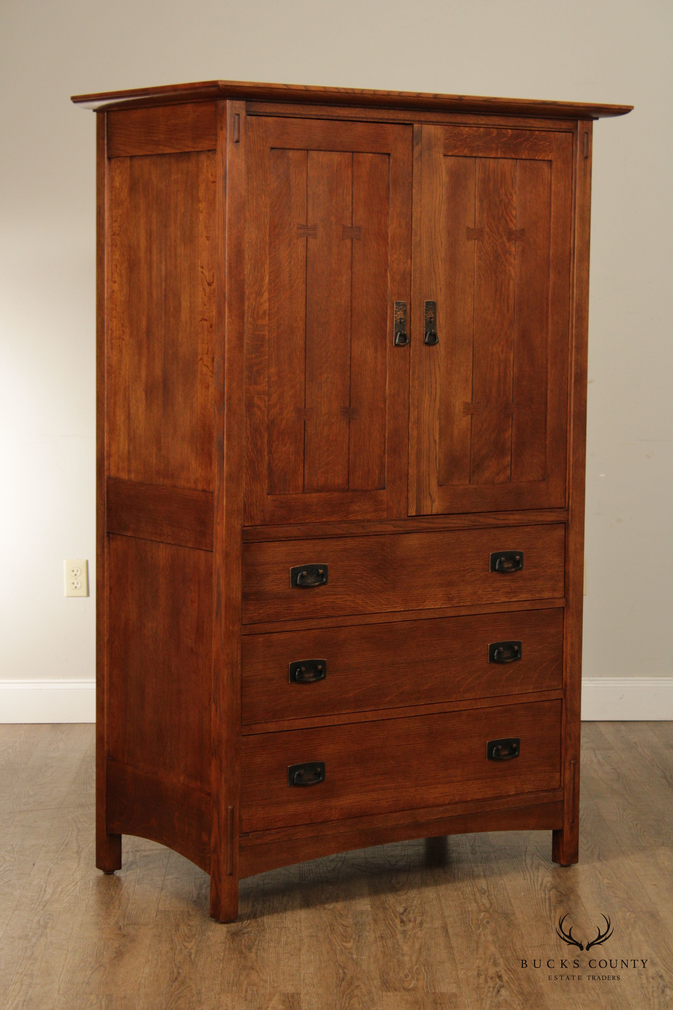 Stickley Mission Collection Oak Media Door Chest