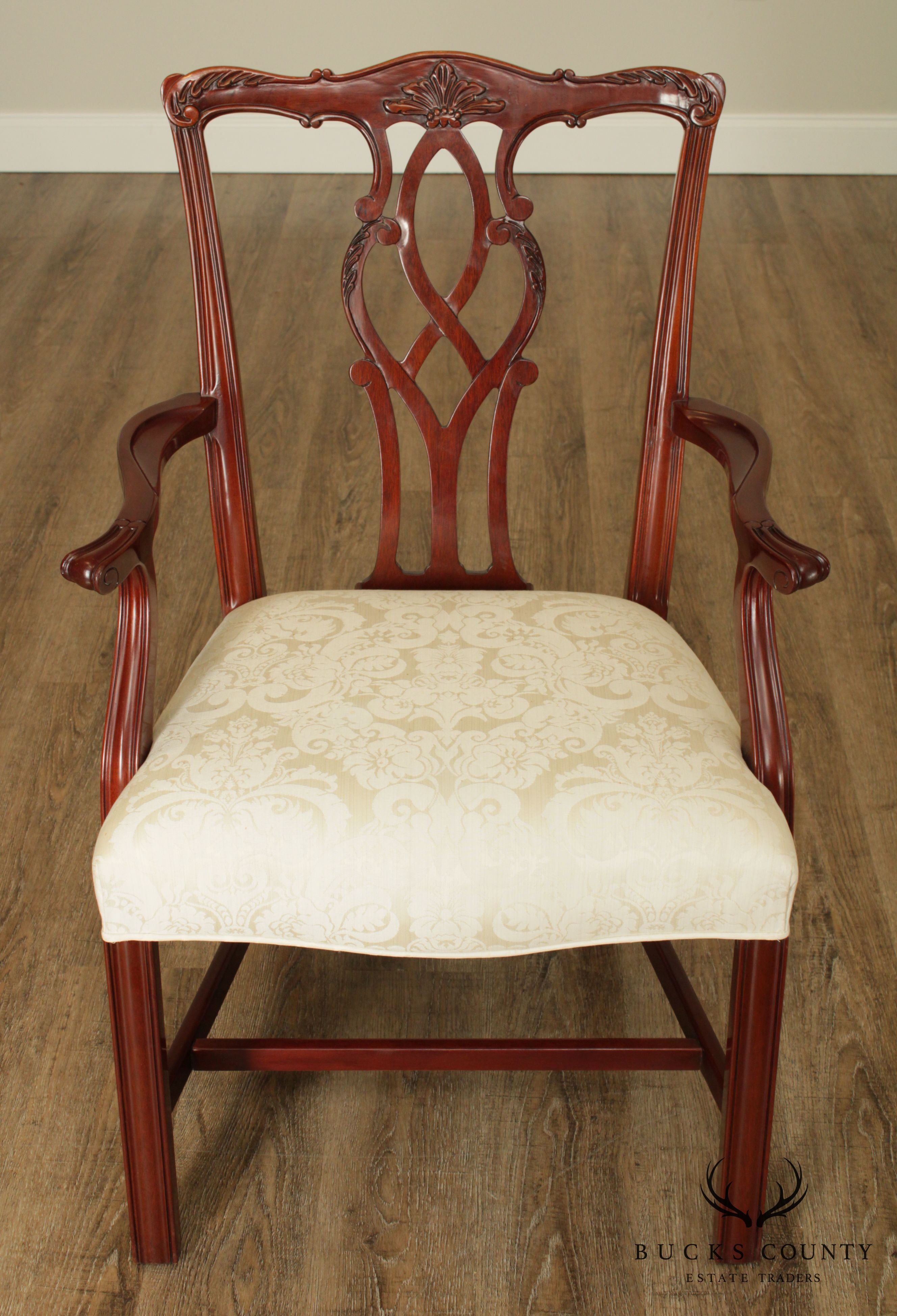 Kindel Mahogany Chippendale Style Armchair