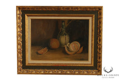 Early 20th C. Oranges Still Life Oil Painting, Signed 'E. F. E.'
