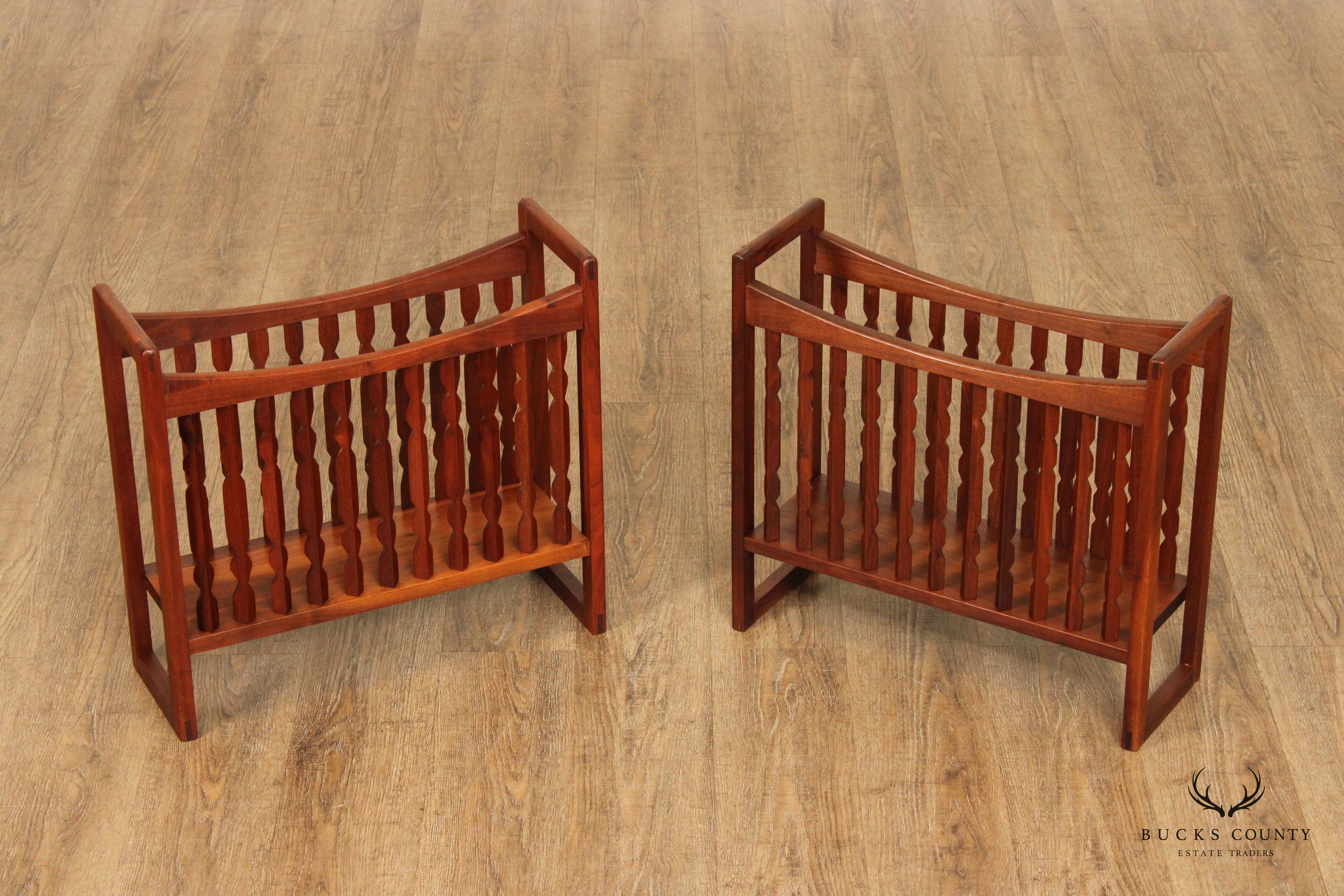 Danish Modern Pair of Teak Magazine Stands